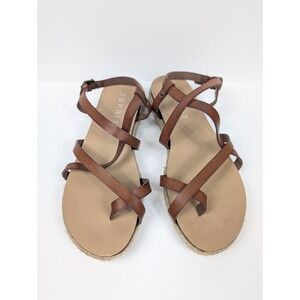 Esprit Judy Brown Espadrille Wedge Sandal Women's Size 8M